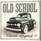 Old School Vintage Trucks by Mollie B. 14" x 14" Canvas Wall Art (Set of 2)
